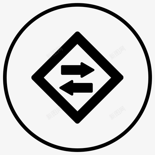方向牌方向杆导航板图标svg_新图网 https://ixintu.com 位置和导航黑色填充圈 导航板 方向杆 方向牌 标志杆 街道板 街道标志