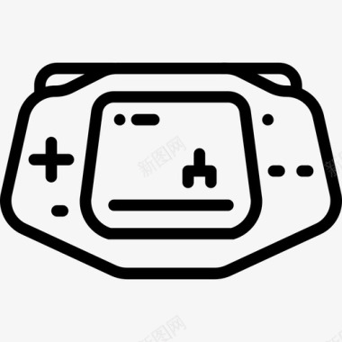 GameBoyAdvance复古科技2直线型图标图标