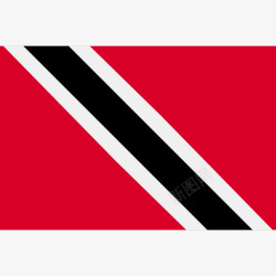 多巴哥特立尼达和多巴哥长方形国家简单旗帜图标高清图片