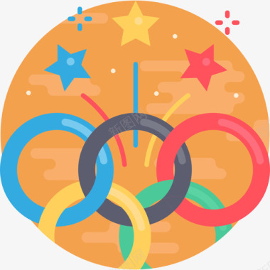 奥林匹克运动会17号运动持平图标图标