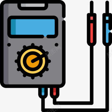 万用表内务管理5线颜色图标图标