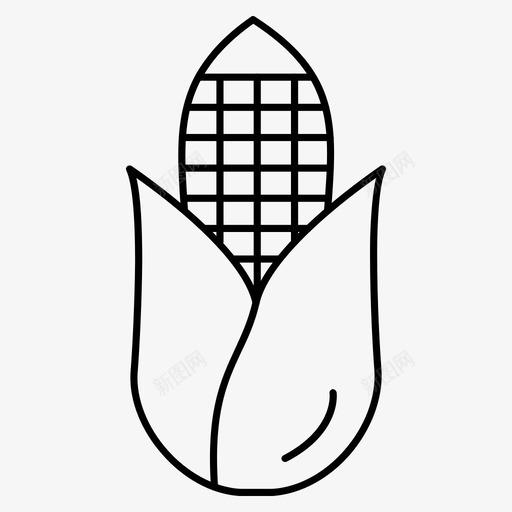 玉米食物蔬菜图标svg_新图网 https://ixintu.com 玉米 蔬菜 食物