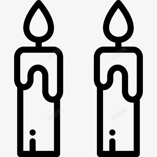 蜡烛夜派对2直线型图标svg_新图网 https://ixintu.com 夜派对2 直线型 蜡烛