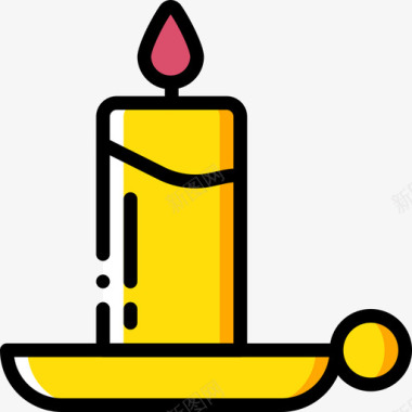 蜡烛幽灵黄色图标图标