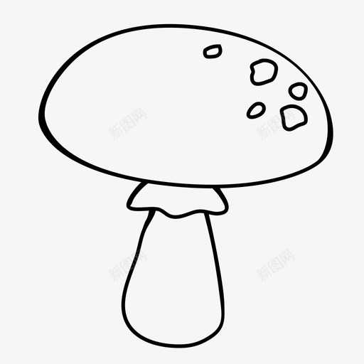 蘑菇水果蔬菜图标svg_新图网 https://ixintu.com 健康 水果 素食 蔬菜 蘑菇