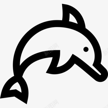 海豚航海2直线型图标图标