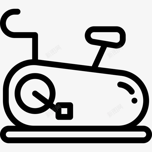 固定自行车理疗8直线型图标svg_新图网 https://ixintu.com 固定自行车 理疗8 直线型
