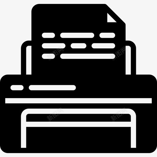打印机办公设备4已填充图标svg_新图网 https://ixintu.com 办公设备4 已填充 打印机