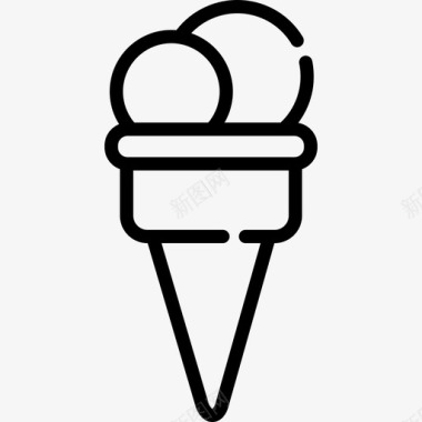 冰淇淋庆祝活动3直线型图标图标