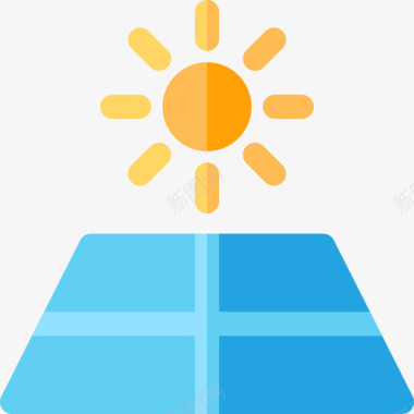 太阳能电池板能源与环境平板图标图标