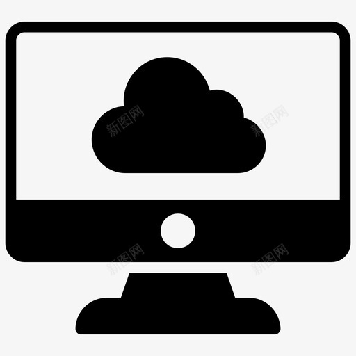 云桌面云计算云托管图标svg_新图网 https://ixintu.com 云托管 云托管字形图标 云服务器 云桌面 云计算 计算机 远程桌面