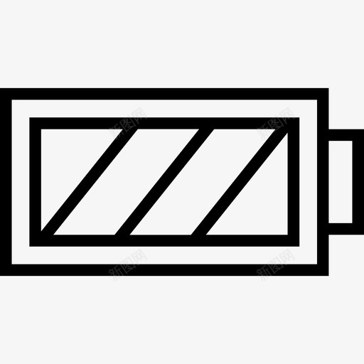 电池用户界面24线性图标svg_新图网 https://ixintu.com 用户界面24 电池 线性