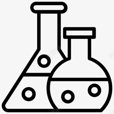 实验室玻璃器皿化学烧瓶临床研究图标图标