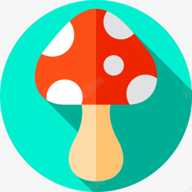 蘑菇自然10扁平图标图标