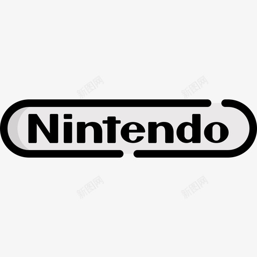 任天堂视频游戏logo2线性颜色图标svg_新图网 https://ixintu.com 任天堂 线性颜色 视频游戏logo2