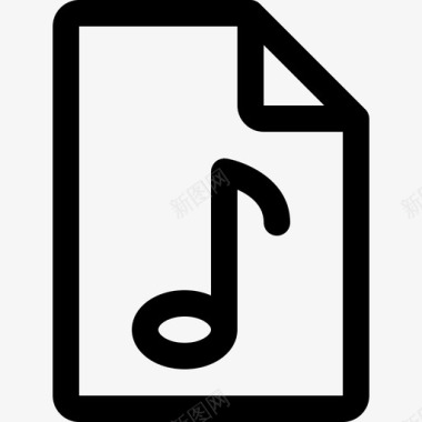 音频文件音乐29线性图标图标