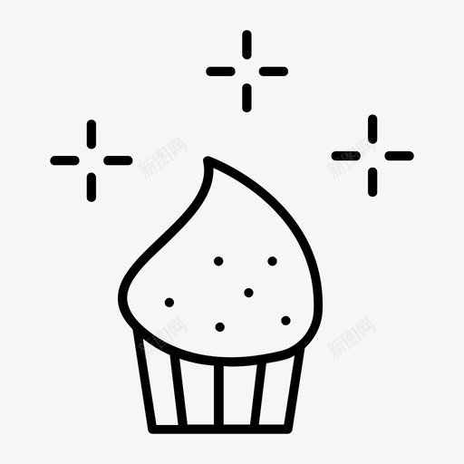蛋糕纸杯蛋糕独立薄蛋糕图标svg_新图网 https://ixintu.com 独立薄蛋糕 纸杯蛋糕 蛋糕