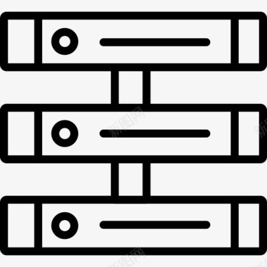 托管网络和搜索引擎优化3线性图标图标