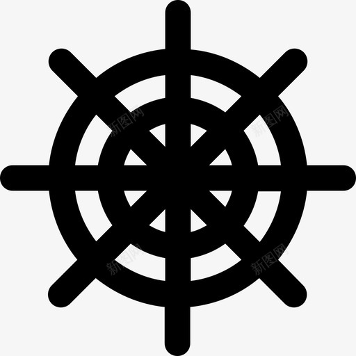 方向盘航海帆船图标svg_新图网 https://ixintu.com 帆船 方向盘 旅行 旅行线路 航海 船