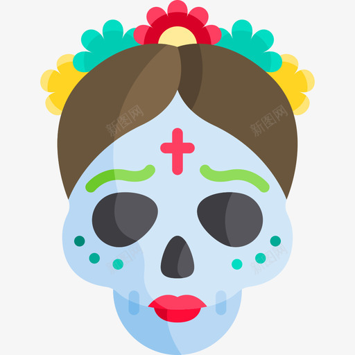 Catrina死亡日3Flat图标svg_新图网 https://ixintu.com Catrina Flat 死亡日3