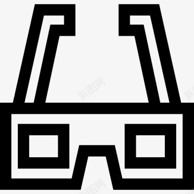 3d眼镜智能设备13线性图标图标