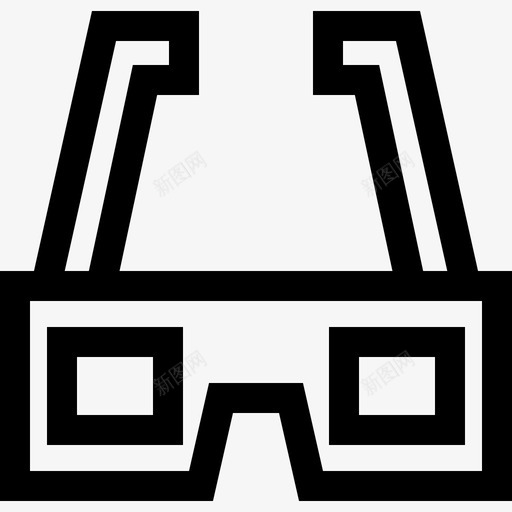 3d眼镜智能设备13线性图标svg_新图网 https://ixintu.com 3d眼镜 智能设备13 线性
