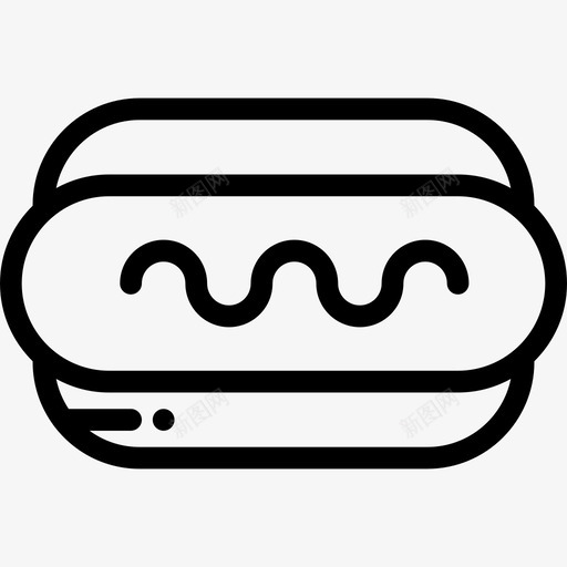 热狗5餐直系图标svg_新图网 https://ixintu.com 5餐 热狗 直系