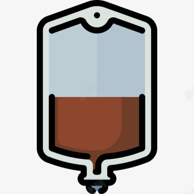 血袋医院11号线性颜色图标图标