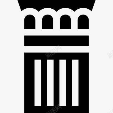 科林斯柱古希腊6填充物图标图标