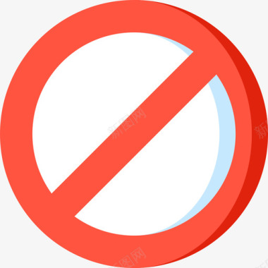 禁止符号24扁平图标图标