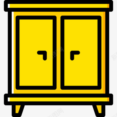 5户黄色衣柜图标图标