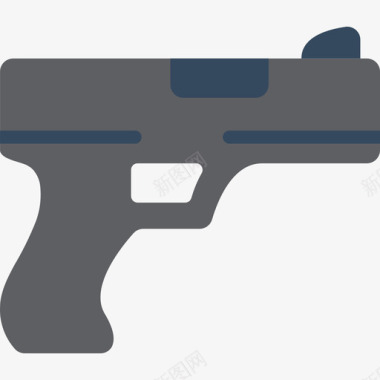 枪武器4扁平图标图标