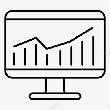 图表计算机监视器图标图标