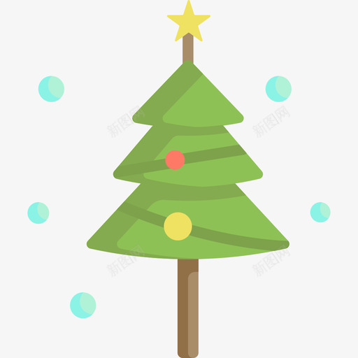 圣诞树天气74平坦图标svg_新图网 https://ixintu.com 圣诞树 天气74 平坦