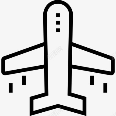 飞机全球物流8直线型图标图标