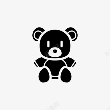 泰迪熊孩子图标图标