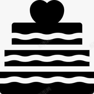 婚礼蛋糕37号婚礼填充图标图标