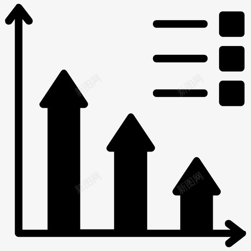 条形图分析业务增长图标svg_新图网 https://ixintu.com 业务增长 信息图 分析 图表 数据可视化字形图标 条形图
