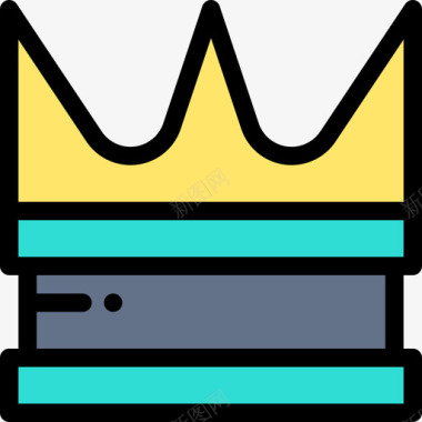 皇冠游戏7线性颜色图标图标