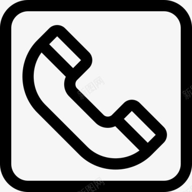 电话交通标志3直线图标图标