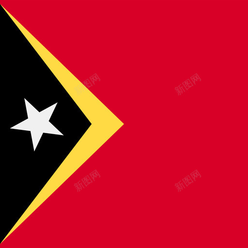 东帝汶方形的国家简单的旗帜图标svg_新图网 https://ixintu.com 东帝汶 方形的国家简单的旗帜