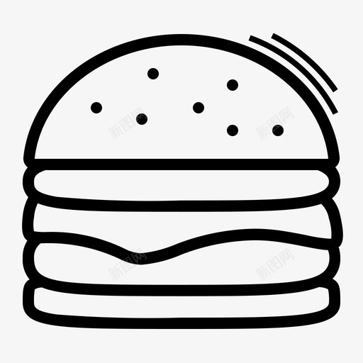 奶酪汉堡食物汉堡包图标svg_新图网 https://ixintu.com 奶酪汉堡 汉堡包 食物