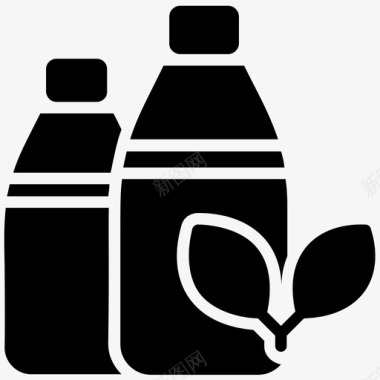 回收瓶宠物瓶塑料瓶图标图标