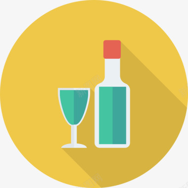 葡萄酒食品和饮料22循环图标图标