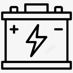 能量存储电池汽车电池电力存储图标高清图片
