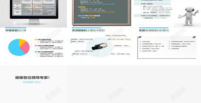 视频监控扁平化商务PPT模板_新图网 https://ixintu.com 商务 扁平化 视频监控 高清