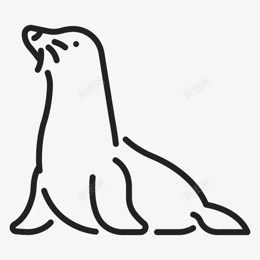 海豹食肉动物哺乳动物图标svg_新图网 https://ixintu.com 哺乳动物 海豹 野生动物 食肉动物