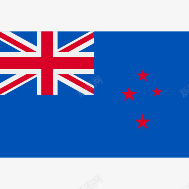 新西兰长方形国家简单旗图标图标