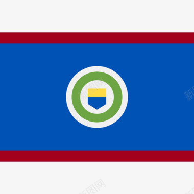 伯利兹长方形国家简单旗帜图标图标
