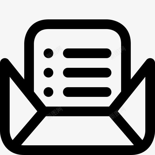 打开邮件列表邮件响应图标svg_新图网 https://ixintu.com 响应 打开邮件列表 查看 短信 邮件